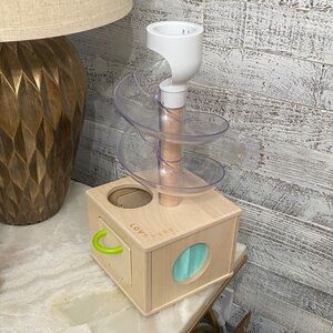 🌼 Wooden Ball Drop Toy - Natural and Green